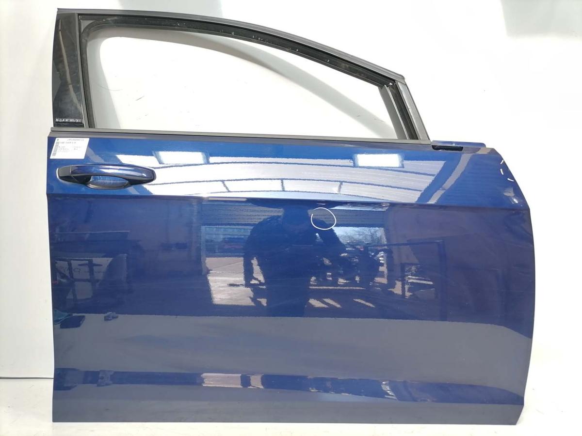 VW Golf 7 original T&uuml;r vorn rechts LC5B Atlantic Blue Rohbau Facelift Bj.2020